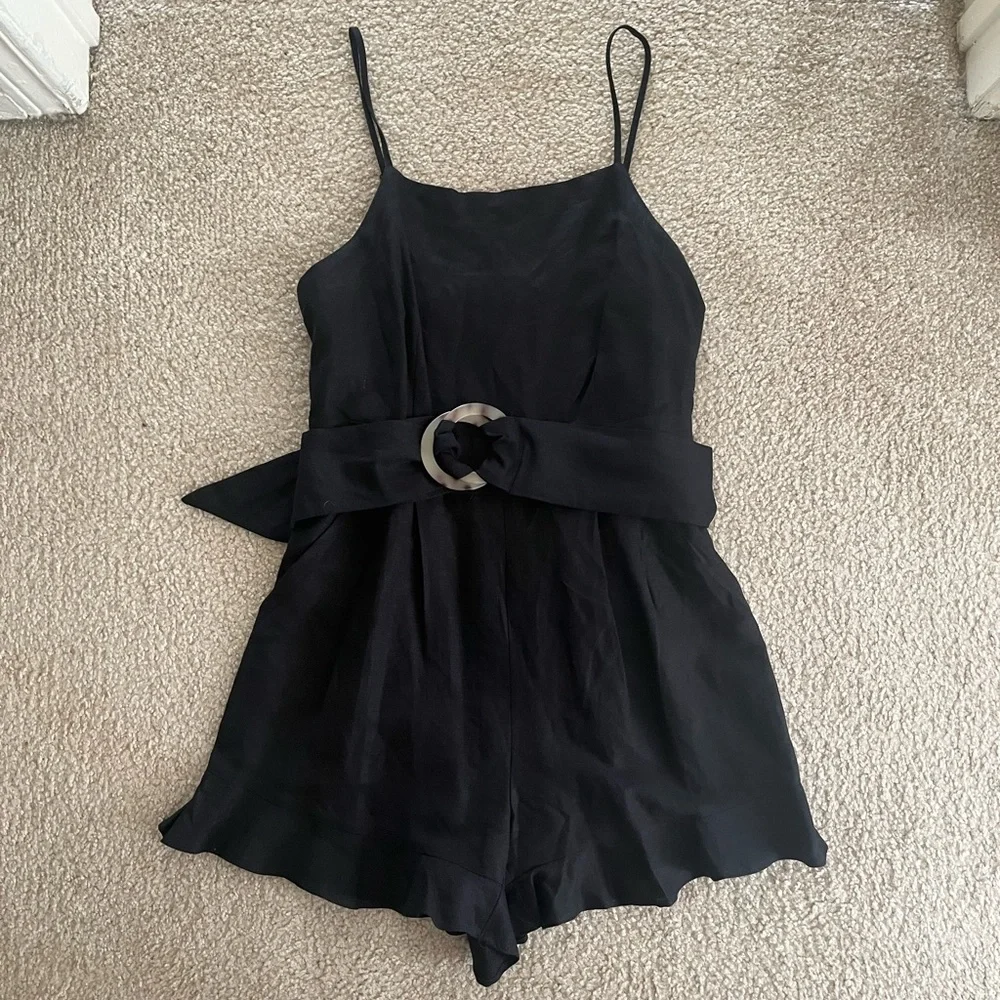 Loft Sleeveless Romper Black Size 2